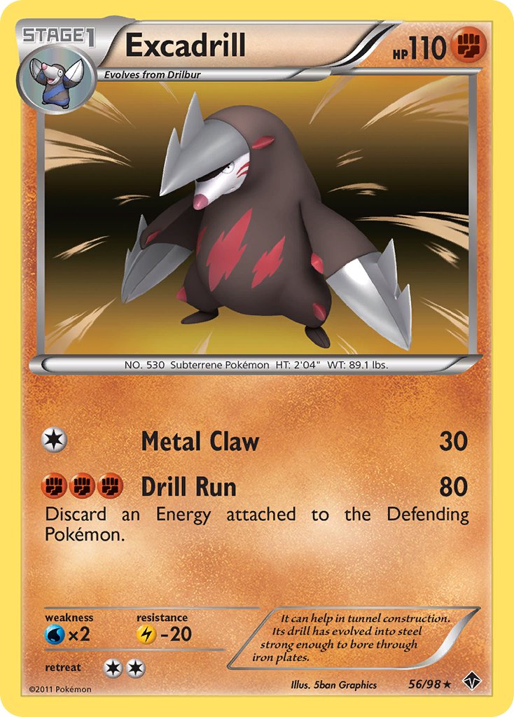 Excadrill (56/98) (Cosmos Holo) (Blister Exclusive) [Black & White: Emerging Powers] | Card Merchant Takapuna