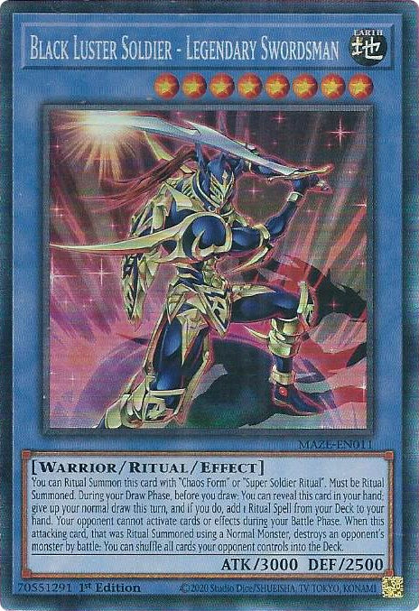 Black Luster Soldier - Legendary Swordsman [MAZE-EN011] Collector's Rare | Card Merchant Takapuna