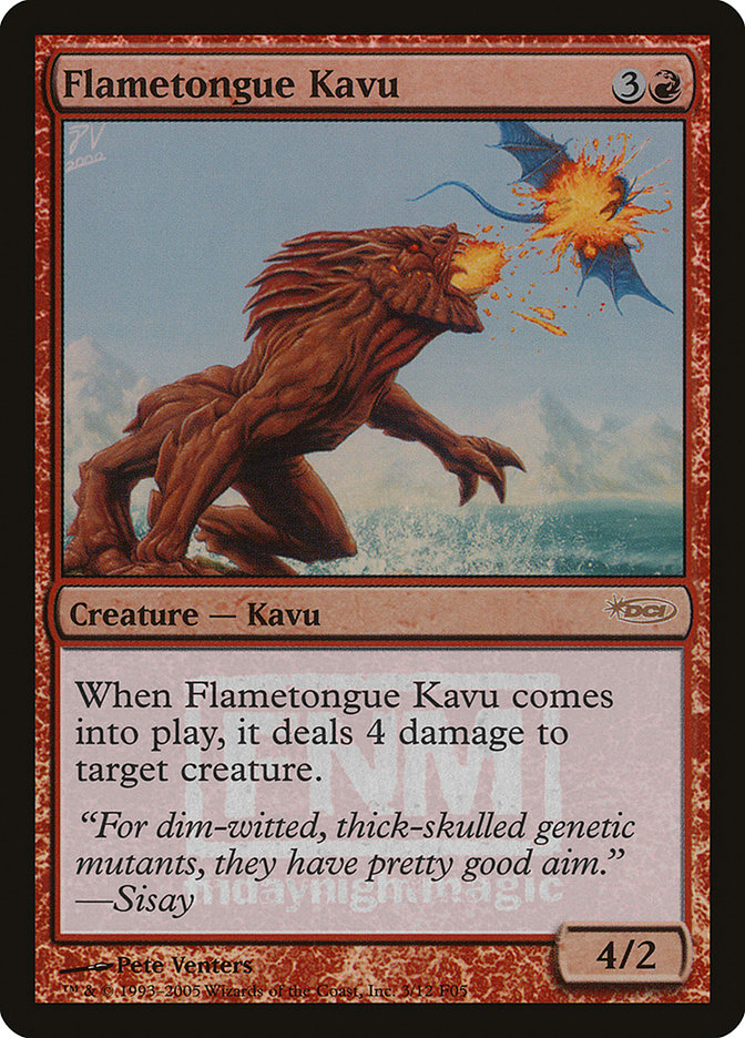 Flametongue Kavu [Friday Night Magic 2005] | Card Merchant Takapuna