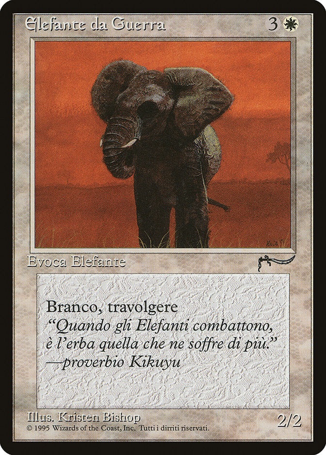 War Elephant (Italian) - "Elefante da Guerra" [Rinascimento] | Card Merchant Takapuna