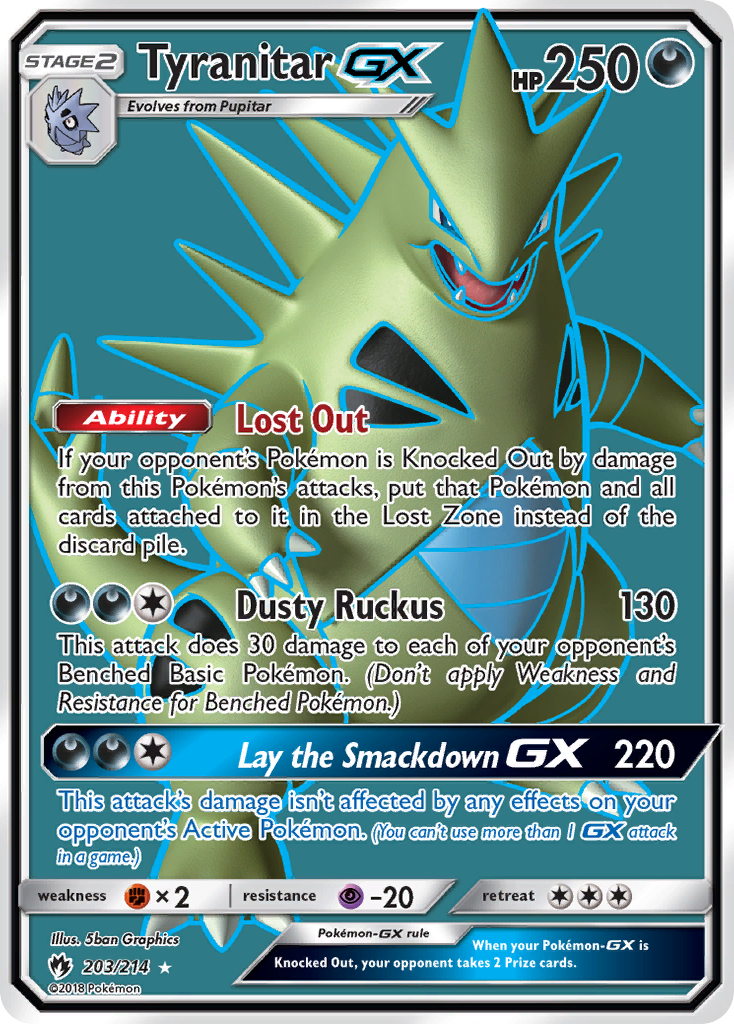 Tyranitar GX (203/214) [Sun & Moon: Lost Thunder] | Card Merchant Takapuna