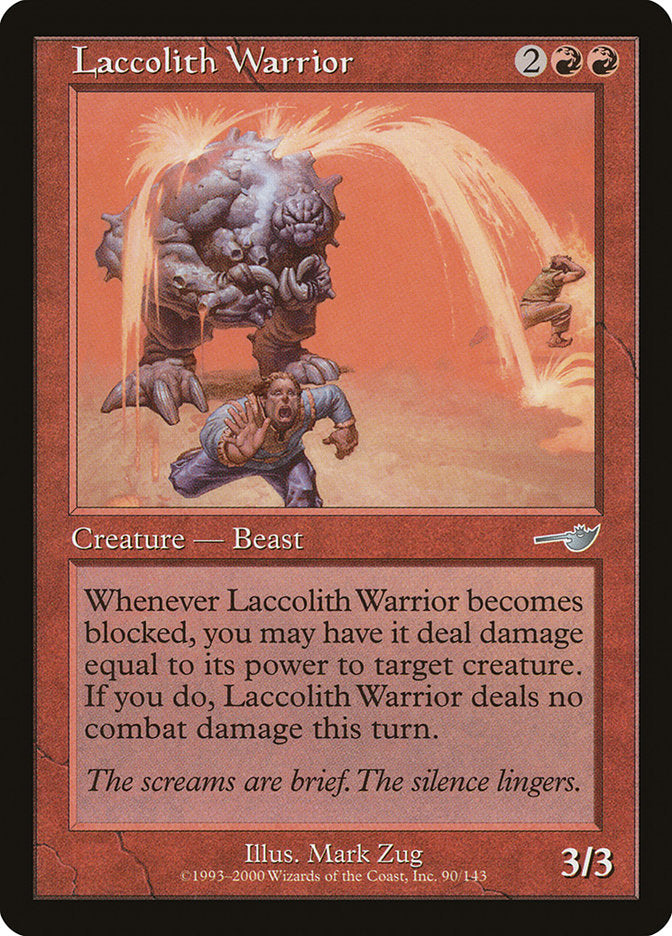 Laccolith Warrior [Nemesis] | Card Merchant Takapuna