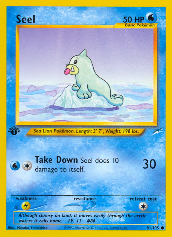 Seel (81/105) [Neo Destiny 1st Edition] | Card Merchant Takapuna