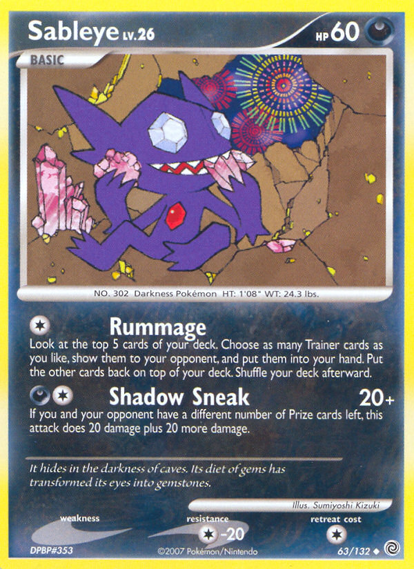 Sableye (63/132) [Diamond & Pearl: Secret Wonders] | Card Merchant Takapuna