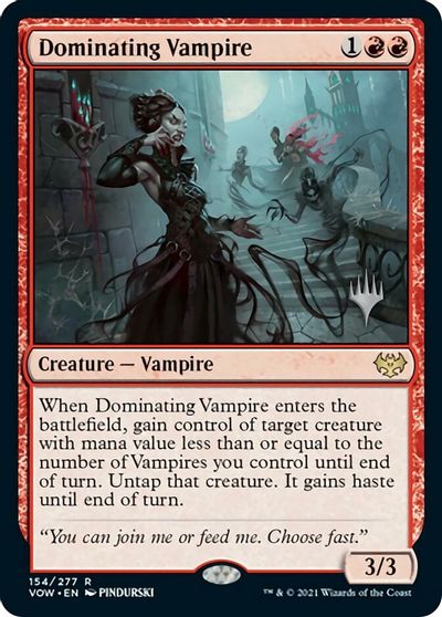 Dominating Vampire (Promo Pack) [Innistrad: Crimson Vow Promos] | Card Merchant Takapuna