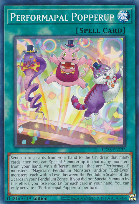 Performapal Popperup [LDS3-EN132] Common | Card Merchant Takapuna