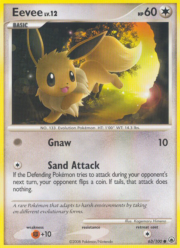 Eevee (63/100) [Diamond & Pearl: Majestic Dawn] | Card Merchant Takapuna