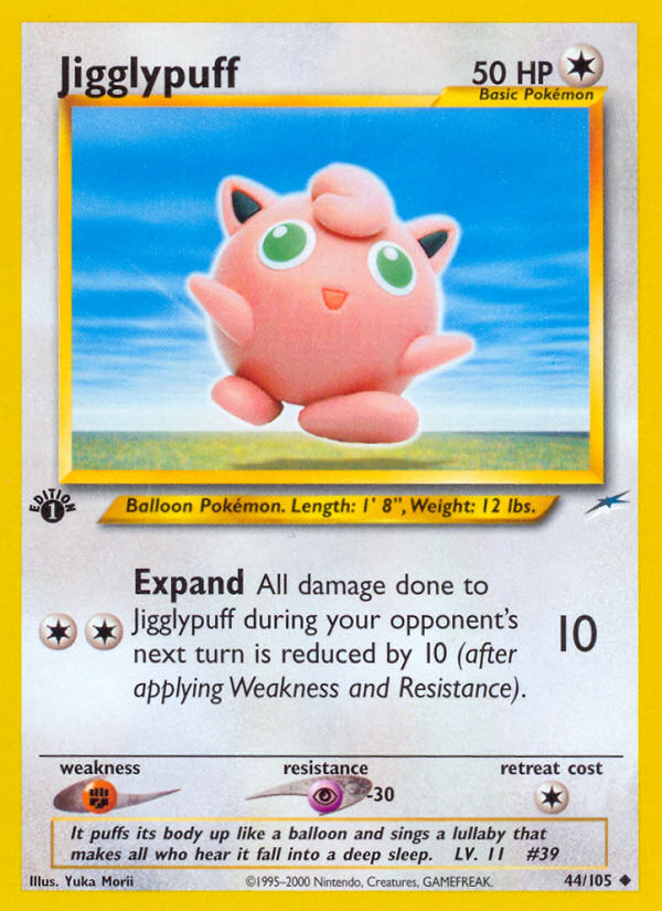 Jigglypuff (44/105) [Neo Destiny 1st Edition] | Card Merchant Takapuna