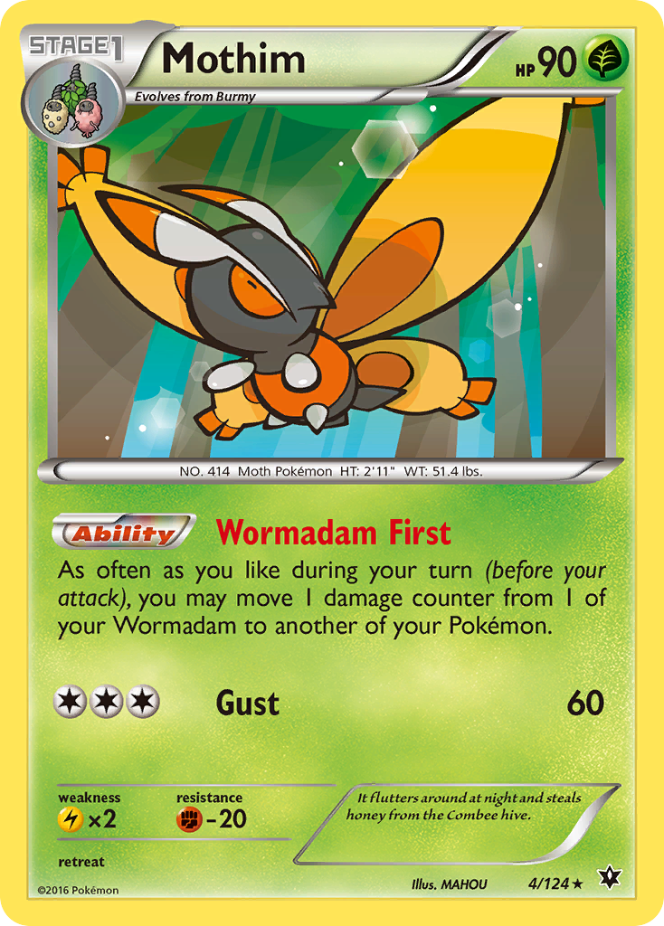 Mothim (4/124) [XY: Fates Collide] | Card Merchant Takapuna