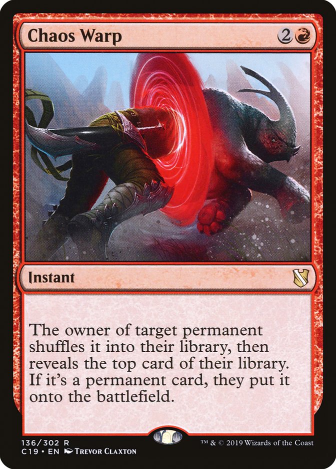 Chaos Warp [Commander 2019] | Card Merchant Takapuna