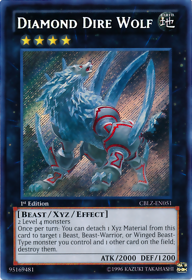 Diamond Dire Wolf [CBLZ-EN051] Secret Rare | Card Merchant Takapuna