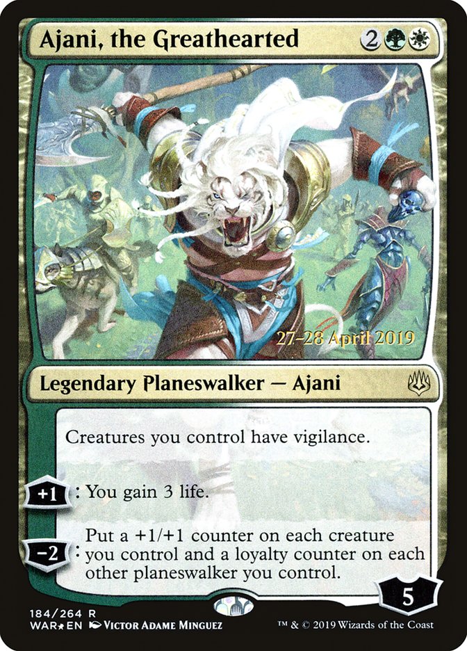 Ajani, the Greathearted [War of the Spark Prerelease Promos] | Card Merchant Takapuna