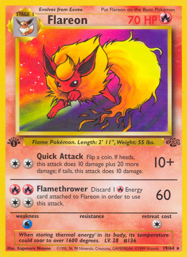 Flareon (19/64) [Jungle 1st Edition] | Card Merchant Takapuna