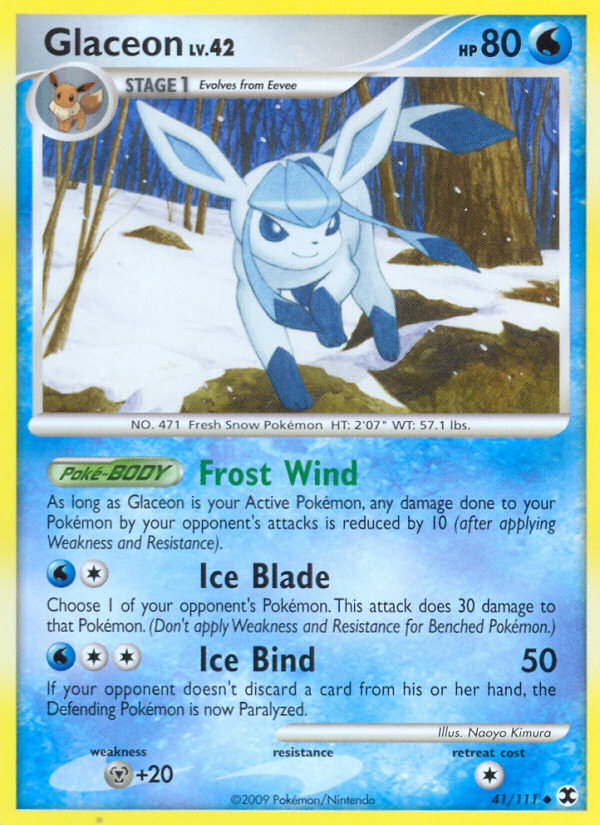 Glaceon (41/111) [Platinum: Rising Rivals] | Card Merchant Takapuna