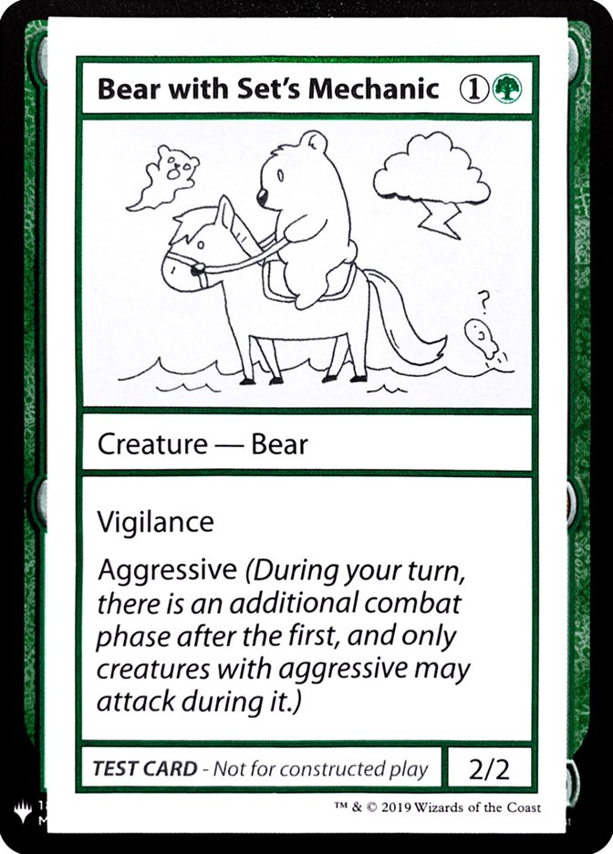 Bear with Set's Mechanic [Mystery Booster Playtest Cards] | Card Merchant Takapuna