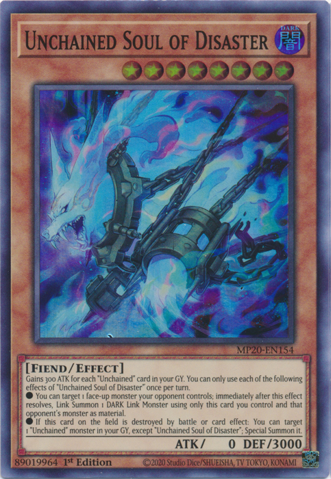 Unchained Soul of Disaster [MP20-EN154] Super Rare | Card Merchant Takapuna