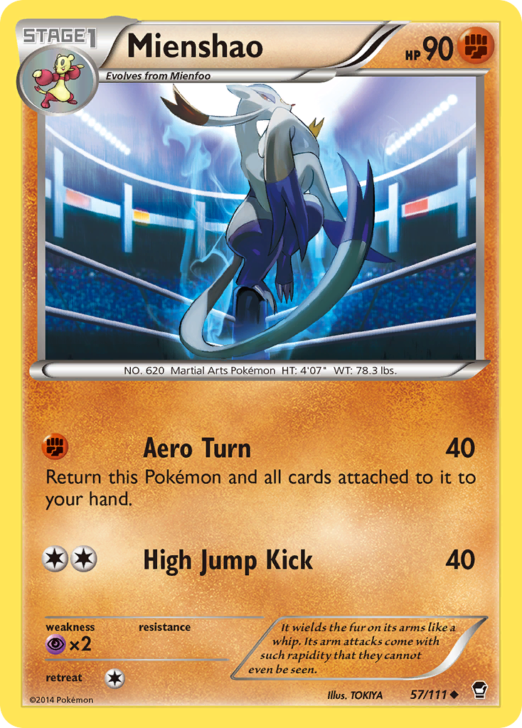 Mienshao (57/111) [XY: Furious Fists] | Card Merchant Takapuna