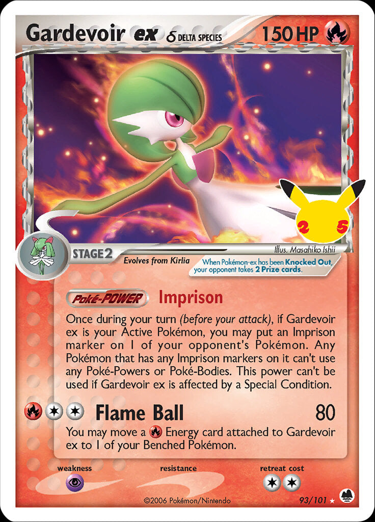 Gardevoir ex (93/101) (Delta Species) [Celebrations: 25th Anniversary - Classic Collection] | Card Merchant Takapuna