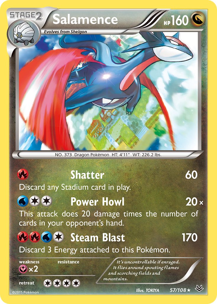 Salamence (57/108) (Theme Deck Exclusive) [XY: Roaring Skies] | Card Merchant Takapuna