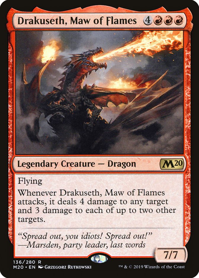 Drakuseth, Maw of Flames [Core Set 2020] | Card Merchant Takapuna