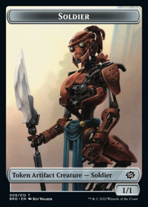 Powerstone // Soldier (009) Double-Sided Token [The Brothers' War Tokens] | Card Merchant Takapuna