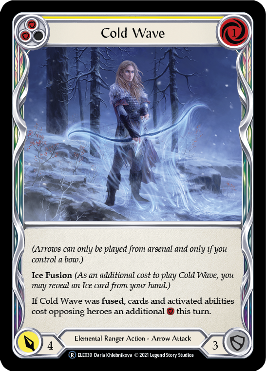 Cold Wave (Yellow) [U-ELE039] (Tales of Aria Unlimited)  Unlimited Normal | Card Merchant Takapuna