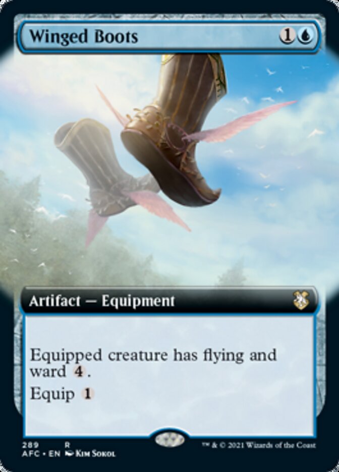 Winged Boots (Extended Art) [Dungeons & Dragons: Adventures in the Forgotten Realms Commander] | Card Merchant Takapuna