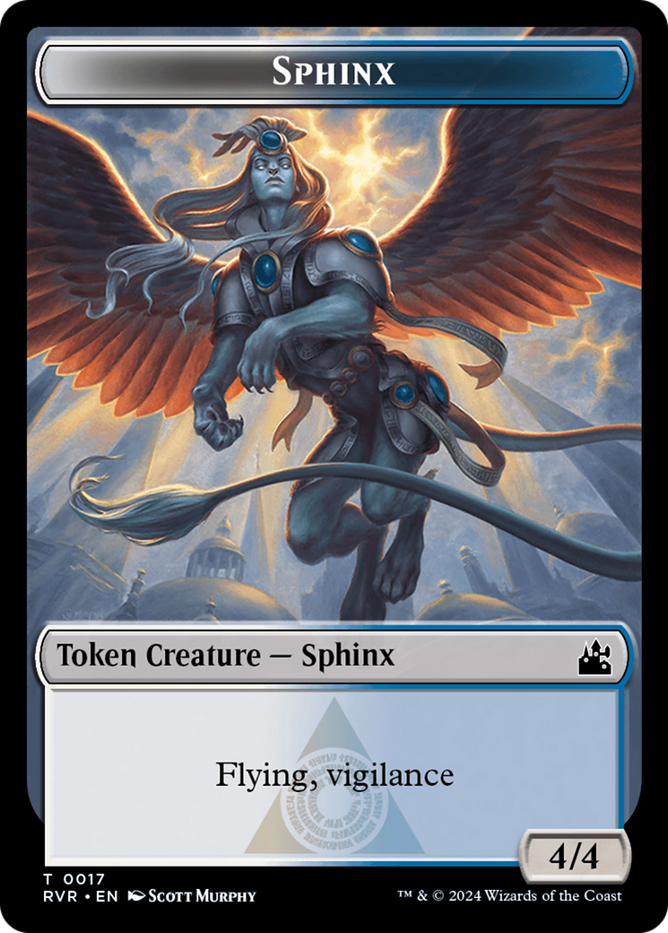 Spirit (0018) // Sphinx Double-Sided Token [Ravnica Remastered Tokens] | Card Merchant Takapuna