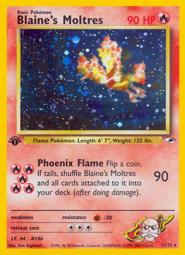 Blaine's Moltres (1/132) [Gym Heroes 1st Edition] | Card Merchant Takapuna