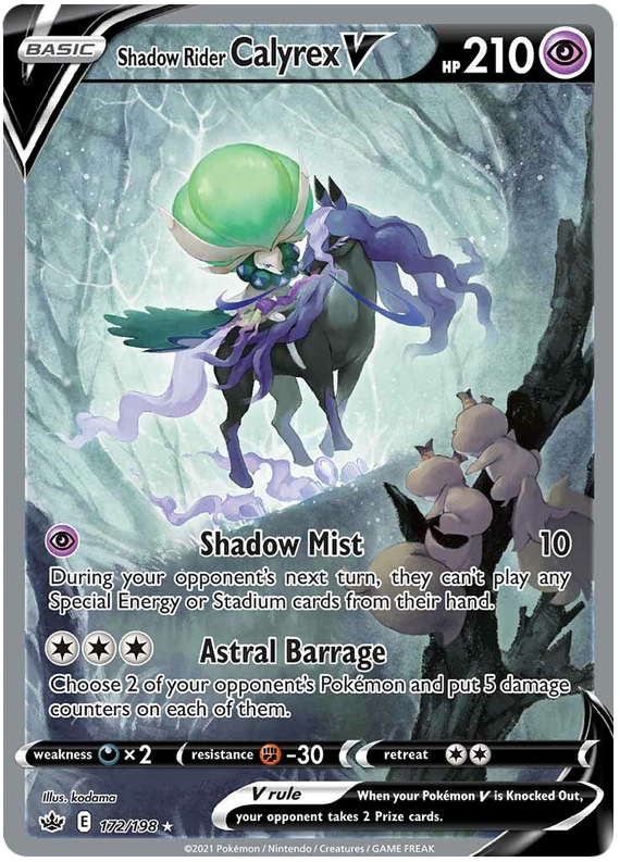 Shadow Rider Calyrex V (172/198) [Sword & Shield: Chilling Reign] | Card Merchant Takapuna