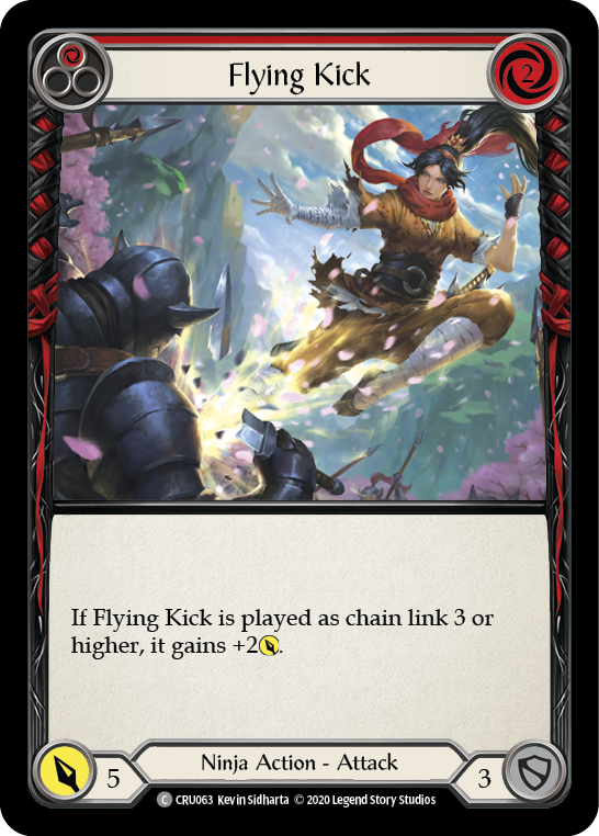 Flying Kick (Red) [CRU063] (Crucible of War)  1st Edition Normal | Card Merchant Takapuna