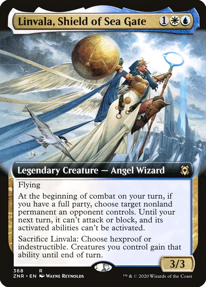 Linvala, Shield of Sea Gate (Extended Art) [Zendikar Rising] | Card Merchant Takapuna