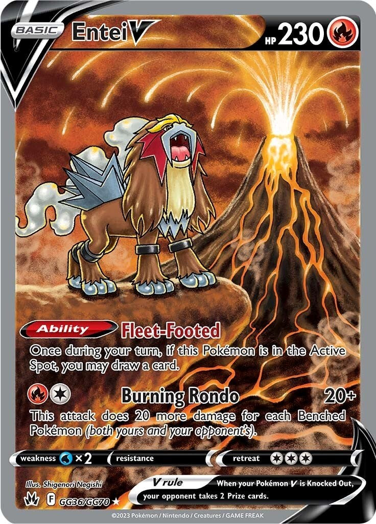 Entei V (GG36/GG70) [Sword & Shield: Crown Zenith] | Card Merchant Takapuna