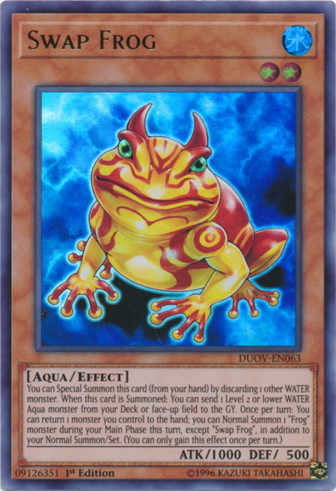 Swap Frog [DUOV-EN063] Ultra Rare | Card Merchant Takapuna