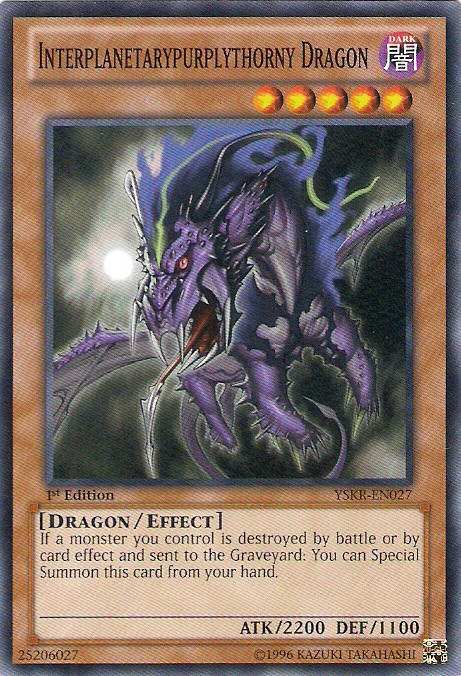 Interplanetarypurplythorny Dragon [YSKR-EN027] Common | Card Merchant Takapuna