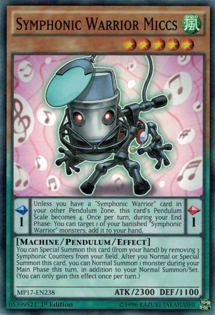 Symphonic Warrior Miccs [MP17-EN238] Common | Card Merchant Takapuna