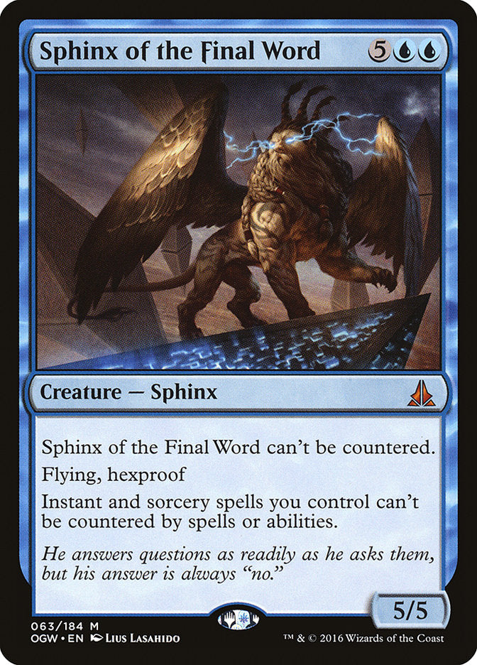 Sphinx of the Final Word [Oath of the Gatewatch] | Card Merchant Takapuna