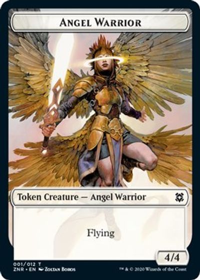 Angel Warrior // Shark Double-Sided Token [Challenger Decks 2021 Tokens] | Card Merchant Takapuna