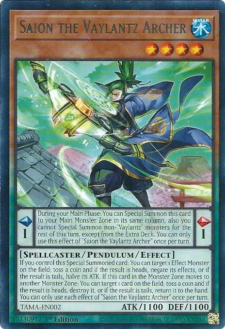 Saion the Vaylantz Archer [TAMA-EN002] Rare | Card Merchant Takapuna