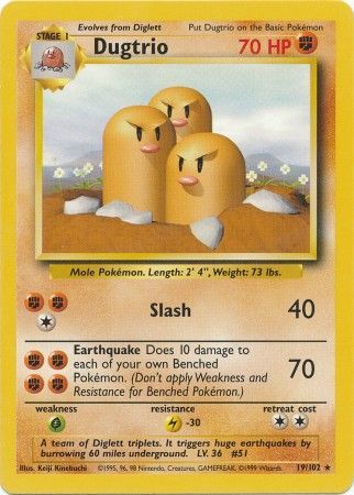 Dugtrio (19/102) [Base Set Unlimited] | Card Merchant Takapuna