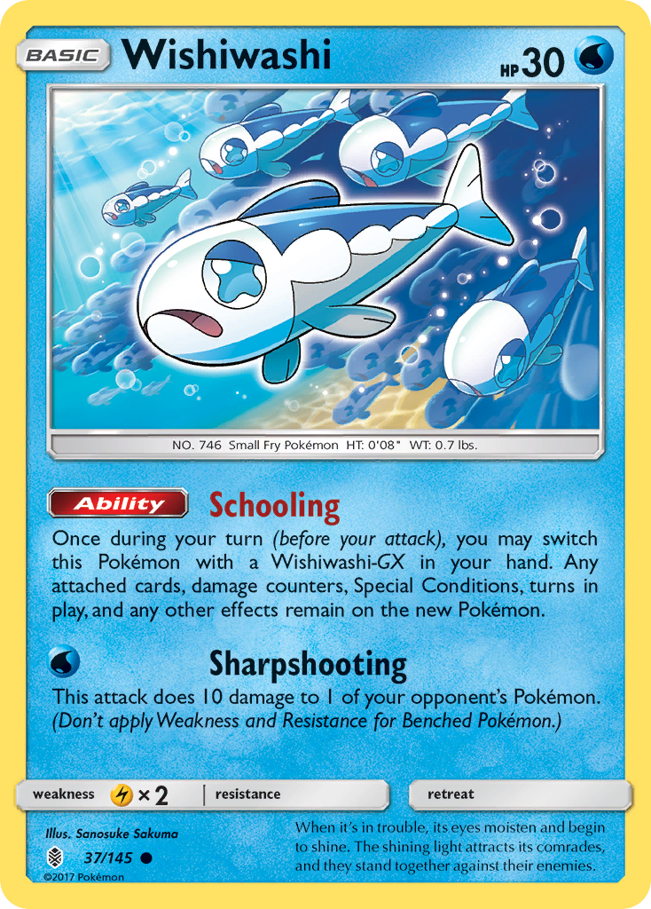 Wishiwashi (37/145) [Sun & Moon: Guardians Rising] | Card Merchant Takapuna