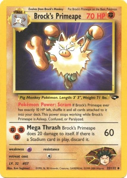 Brock's Primeape (35/132) [Gym Challenge Unlimited] | Card Merchant Takapuna