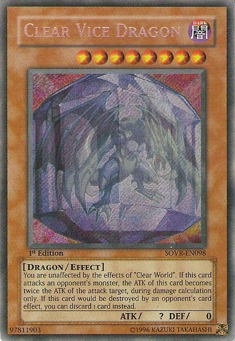 Clear Vice Dragon [SOVR-EN098] Secret Rare | Card Merchant Takapuna