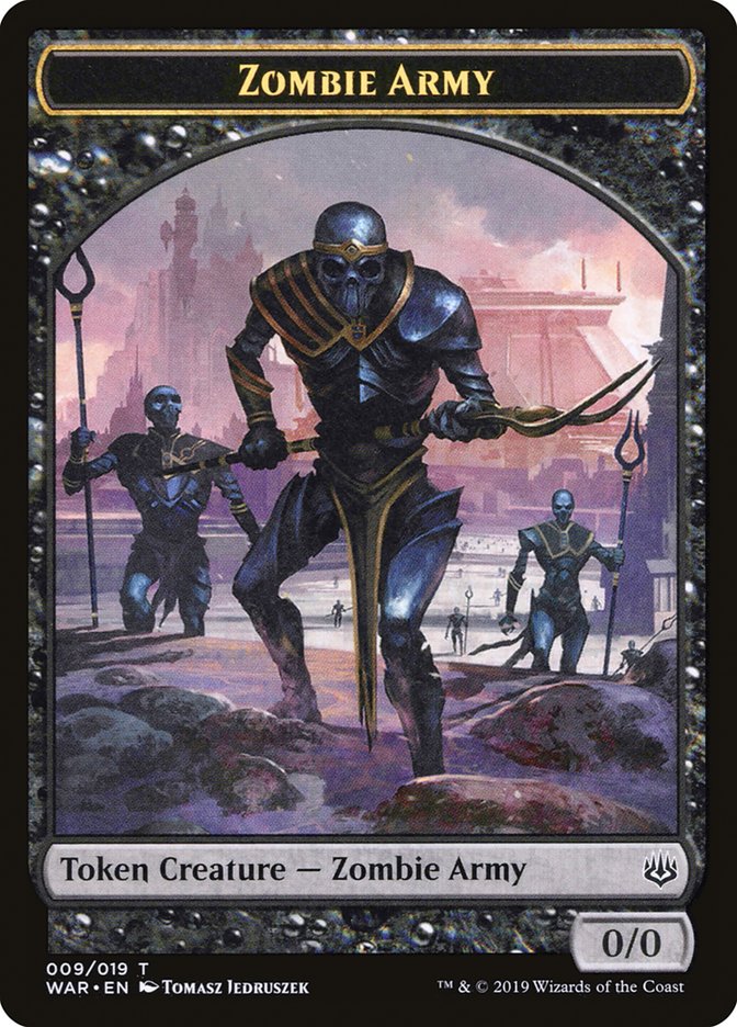 Zombie Army Token (009/019) [War of the Spark Tokens] | Card Merchant Takapuna