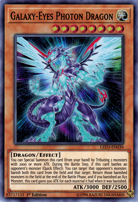 Galaxy-Eyes Photon Dragon [LED3-EN039] Super Rare | Card Merchant Takapuna