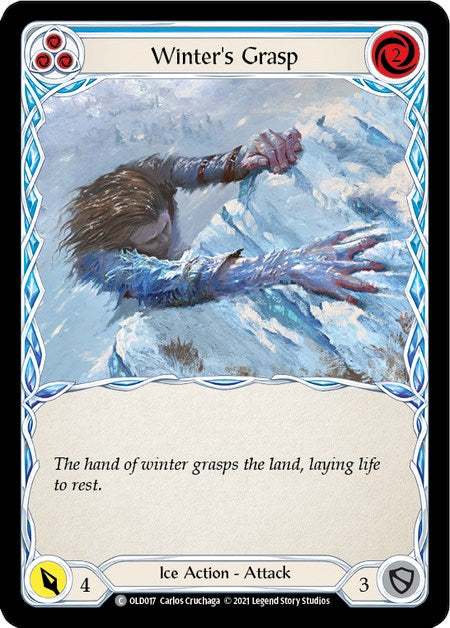 Winter's Grasp (Blue) [OLD017] (Tales of Aria Oldhim Blitz Deck)  1st Edition Normal | Card Merchant Takapuna