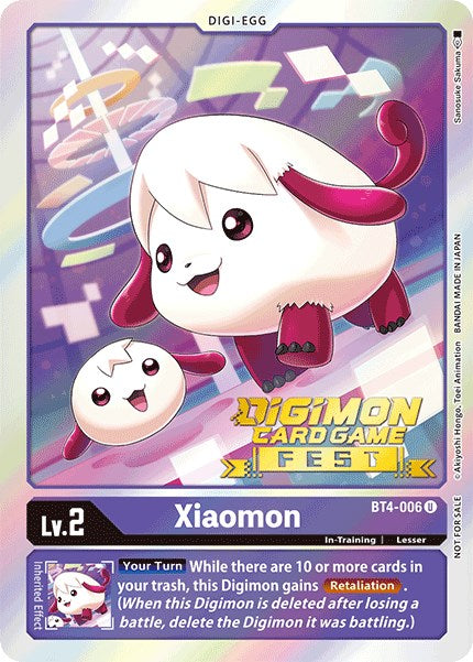 Xiaomon [BT4-006] (Digimon Card Game Fest 2022) [Great Legend Promos] | Card Merchant Takapuna