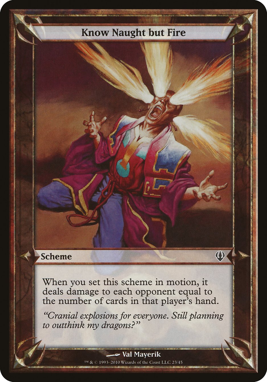 Know Naught but Fire (Schemes) [Archenemy Schemes] | Card Merchant Takapuna