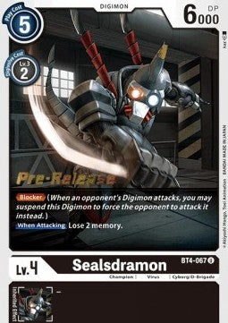 Sealsdramon [BT4-067] [Great Legend Pre-Release Promos] | Card Merchant Takapuna