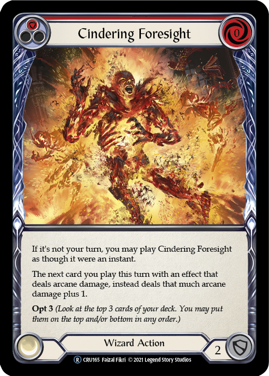 Cindering Foresight (Red) [U-CRU165] (Crucible of War Unlimited)  Unlimited Normal | Card Merchant Takapuna